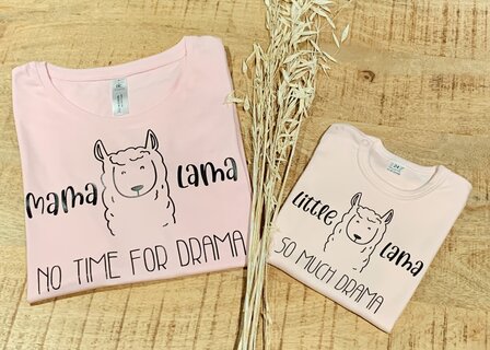 T-shirt little lama so much drama