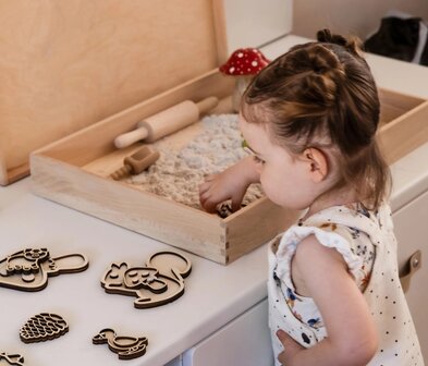 Houten speelbak met deksel