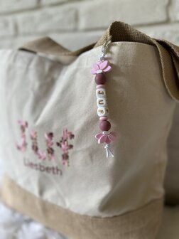 Shopper breed JUF - bloemenmotief