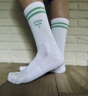 Kousen strepen mint - maat 37 - 41