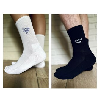 Gepersonaliseerde kousen - wit maat 35 - 38