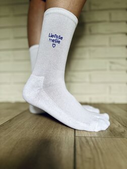 Gepersonaliseerde kousen - wit maat 35 - 38
