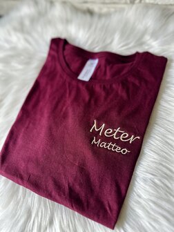 T-shirt vrouw - bordeaux - M