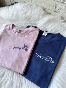 T-shirt paars - 3/4 jaar
