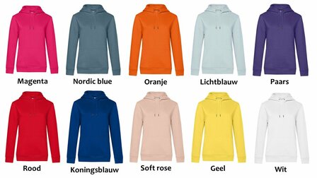 Hoodie vrouw - soft rose - M