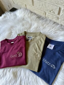 T-shirt paars sport stof - 3/4 jaar