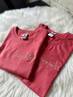 T-shirt paars sport stof - 3/4 jaar