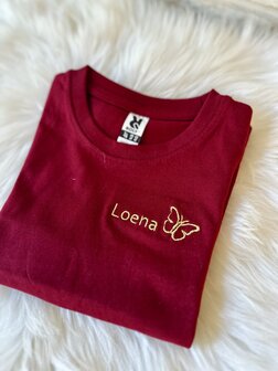 T-shirt paars sport stof - 3/4 jaar