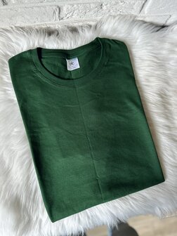 T-shirt man - donkergroen - XXL