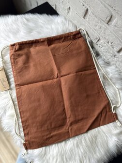 Rugzakje met naam - terracotta