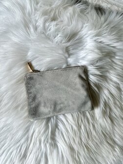 Velvet tasje - beige