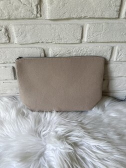 Toilettas vilt groot - beige