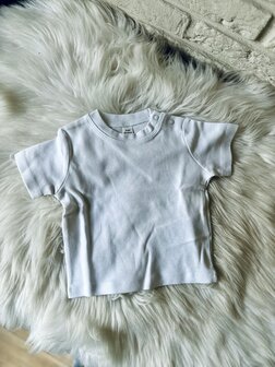 T-shirt wit - 3 - 6 maanden