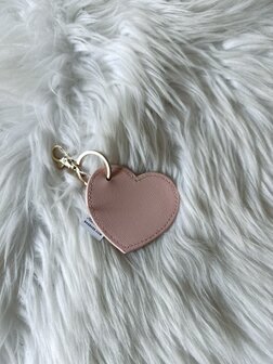 Sleutelhanger hart - lichtroze