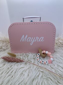 Koffertje met naam - beige