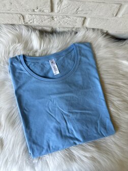 T-shirt vrouw - lichtblauw - 2XL