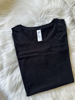T-shirt vrouw - zwart - XL