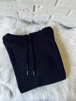 Hoodie man - zwart - S