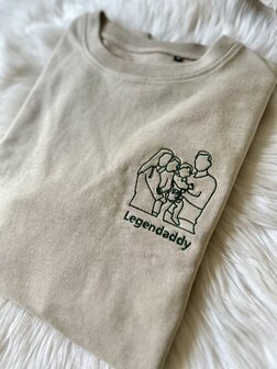 Sweater lijntekening van foto - GEBORDUURD