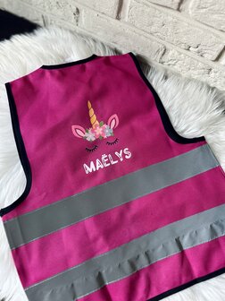 Gepersonaliseerd fluovestje - oranje maat 7 t.e.m. 12 jaar