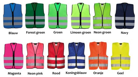 Gepersonaliseerd fluovestje - oranje maat 7 t.e.m. 12 jaar