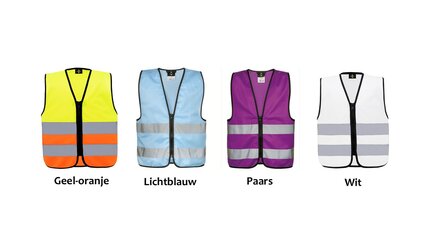 Gepersonaliseerd fluovestje - oranje maat 7 t.e.m. 12 jaar