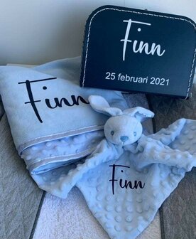 Knuffeldoekje Konijn - blauw