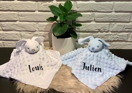 Knuffeldoekje Konijn - blauw