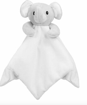Knuffeldoekje olifant - wit