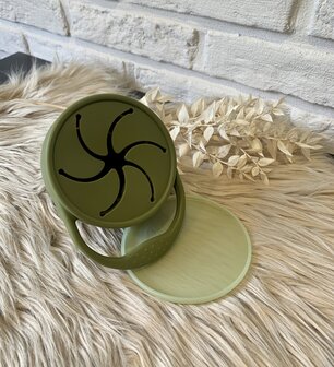 Opvouwbare siliconen snack cup - beige