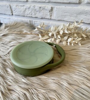 Opvouwbare siliconen snack cup - beige