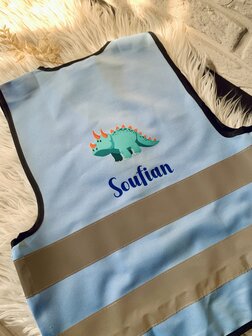 Gepersonaliseerd fluovestje - navy maat 4 - 6 jaar