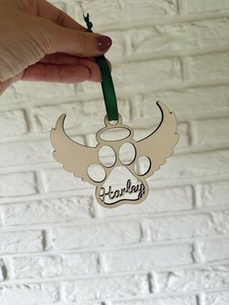 Gepersonaliseerde kerstbal poot hemel