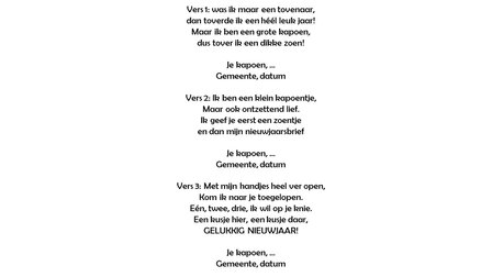 Nieuwjaarsbrief hout - Kerstman
