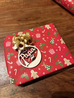 Cadeaulabel - kerstmuts rendier