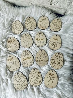 Houten verfset incl. verf - paashangers
