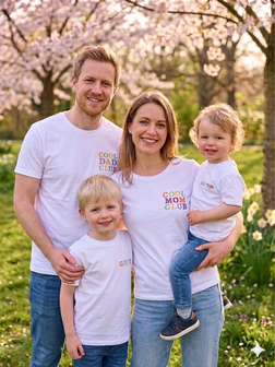 T-shirt cool dad club - regenboog