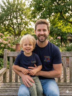 HOODIE cool dad club - regenboog