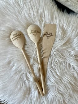 Gepersonaliseerde houten lepel of spatel