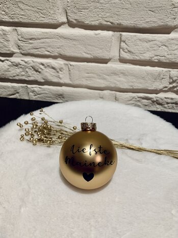 Boule de Noël avec nom ou message (petit: 6 cm)