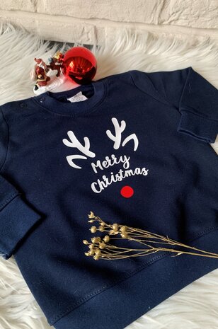 Sweater Merry Christmas navy