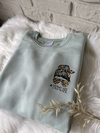 Sweater #Momlife - kleine print