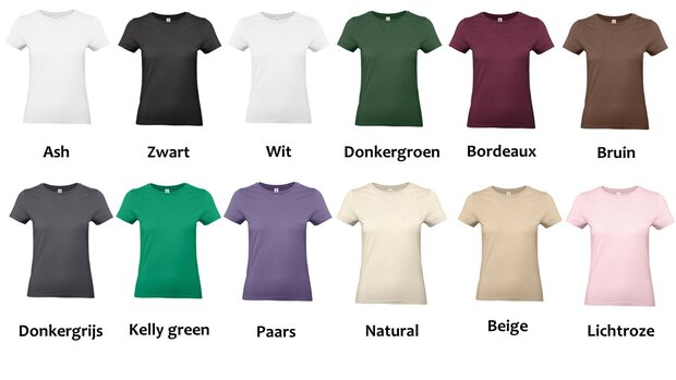 T-shirt regenboogletters