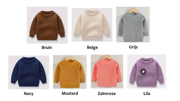 Knitted sweater met naam