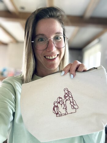 Toilettasje - lijntekening