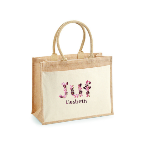 Shopper JUF - bloemenmotief