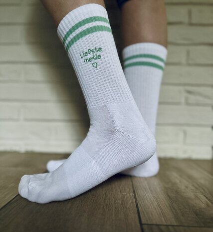 Kousen strepen mint - maat 37 - 41