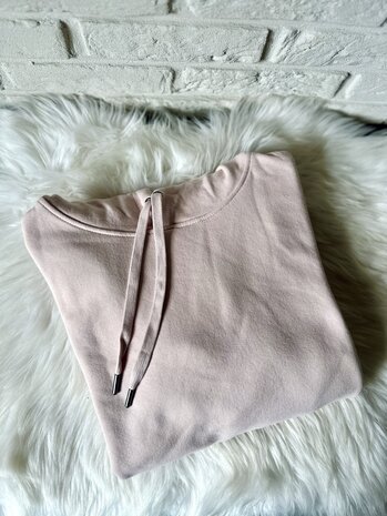 Hoodie vrouw - soft rose - M