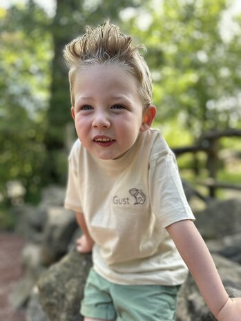 T-shirt paars sport stof - 3/4 jaar