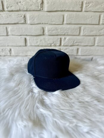 Volwassen pet met naam/tekst - navy